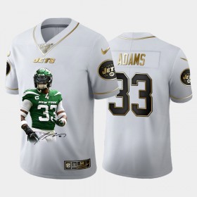 Maillot Homme New York Jets Jamal Adams 33 Golden Edition Special Signature Vapor Limited 100th Season